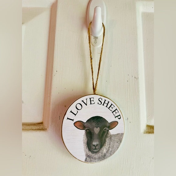 *I Love Farm Animal Round Ornament, Sheep - Picture 7 of 12